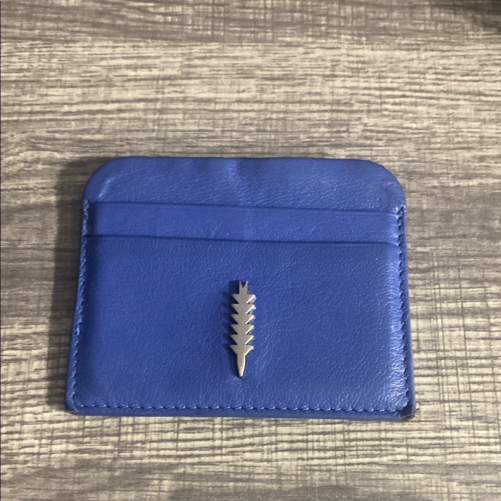 Blue Leather Card Holder